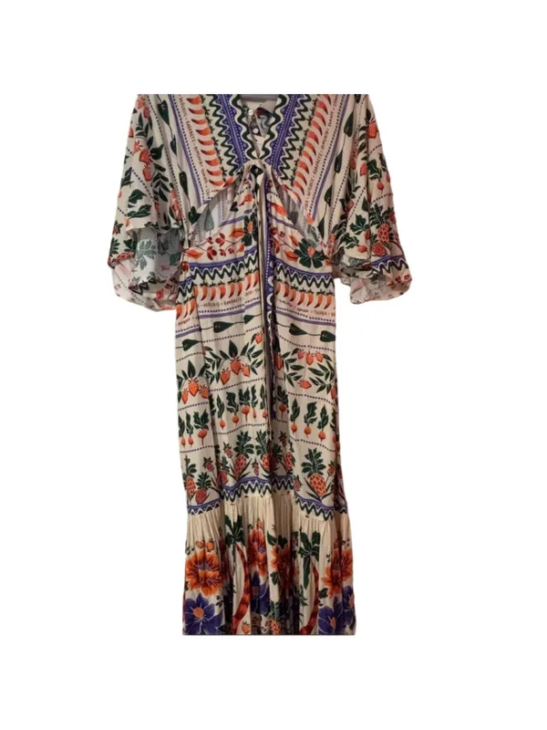Farm Rio V-Neck Kaftan Maxi Dress Size S NWT - Image 6