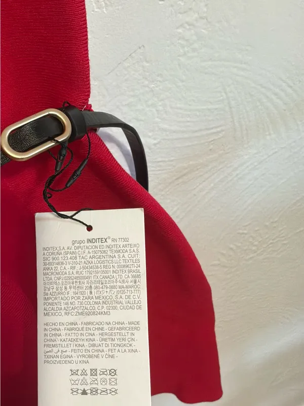 #80 NWT Zara Red Sleeveless A-Line Mini Dress Size Large - Image 7