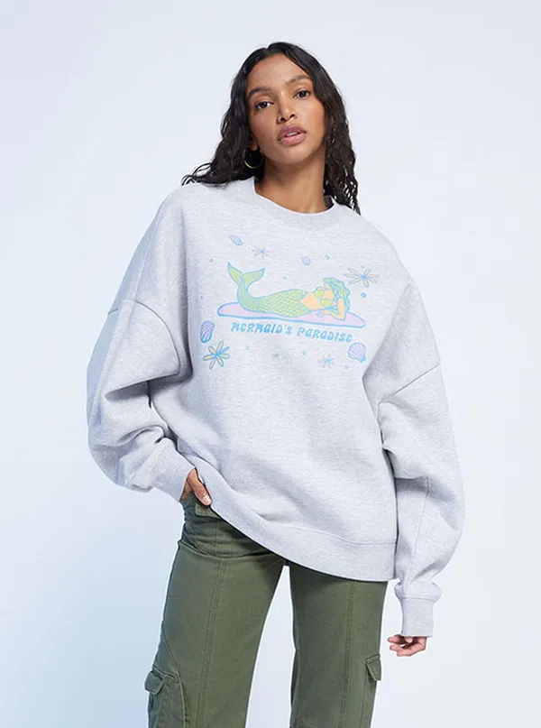 PacSun Mermaid's Paradise Oversized Sweatshirt - Image 4
