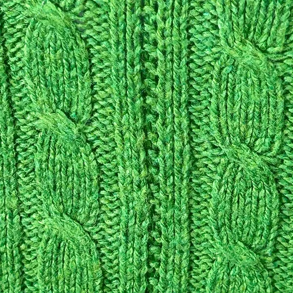 Vintage American Eagle Kelly Green Cable Knit V-Neck Sweater Large Y2K - Image 8
