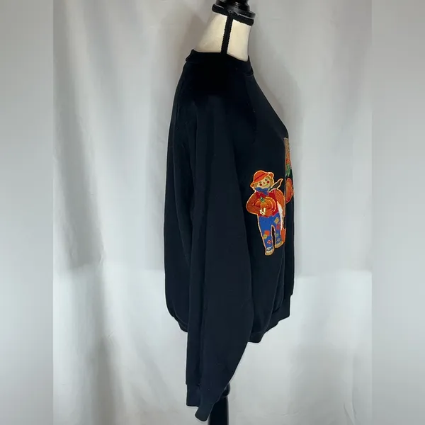 Tultex Scarecrow Pumpkin Fall Themed Women’s Vintage 90s Sweatshirt Large - Image 7