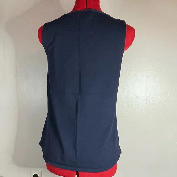 Ann Taylor Sleeveless Split Neck Top Sz S - Image 4