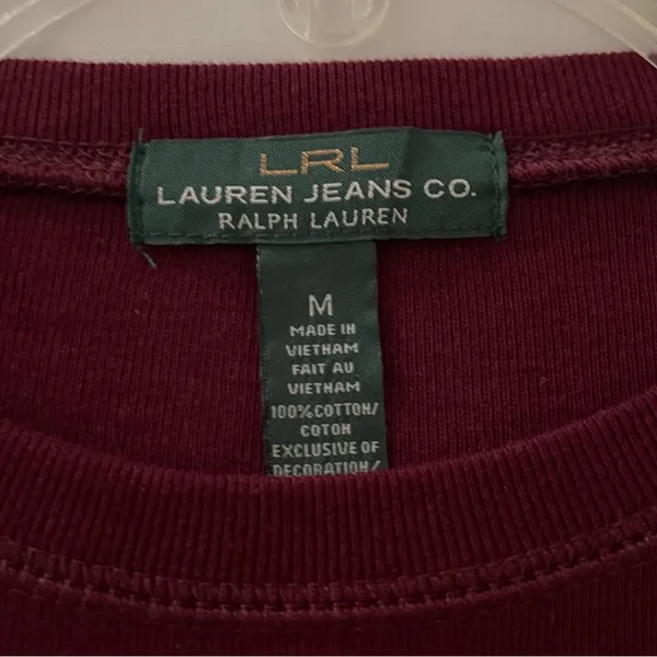 Ralph Lauren Burgundy Sweater Dress Size M - Image 4
