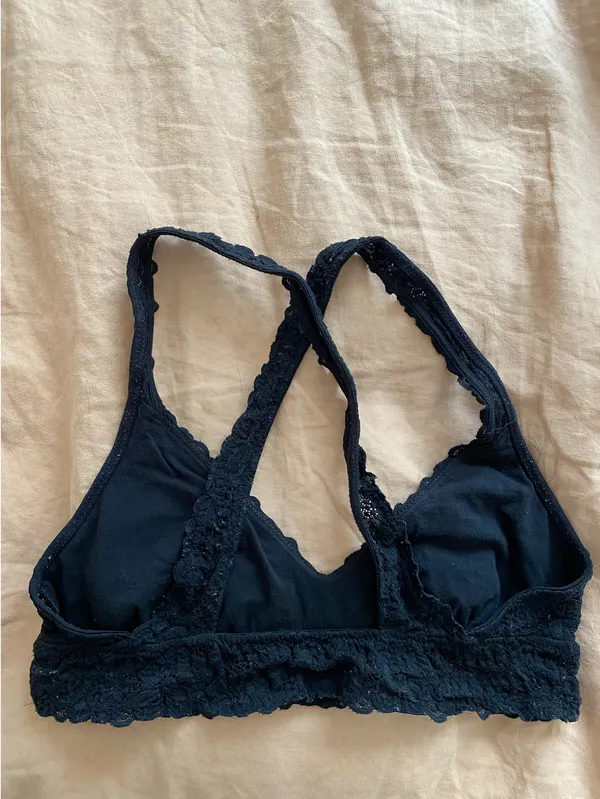 Aerie Lace Crossback Bralette Black M - Image 4