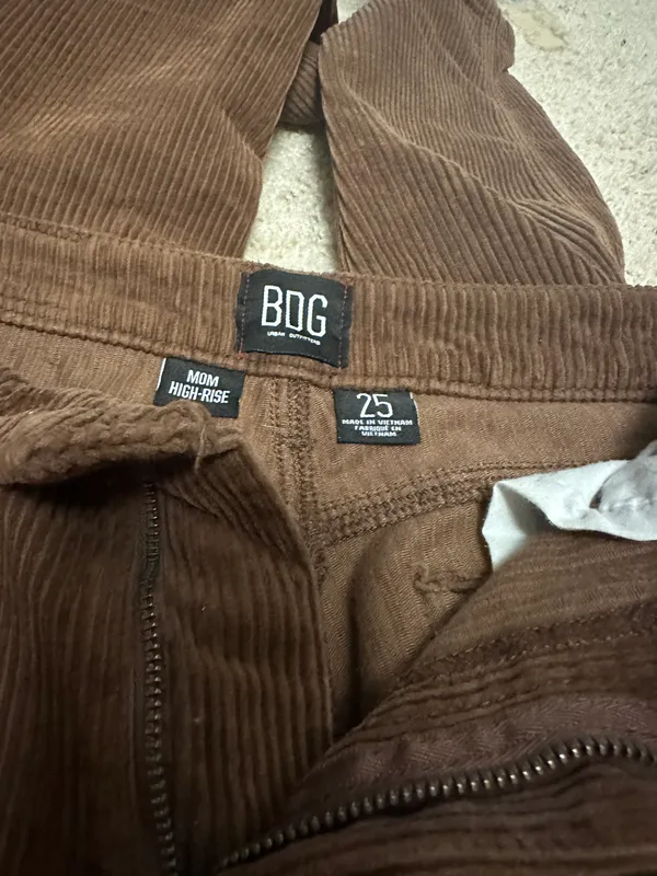 BDG High Waisted Brown Corduroy Pants - Image 3