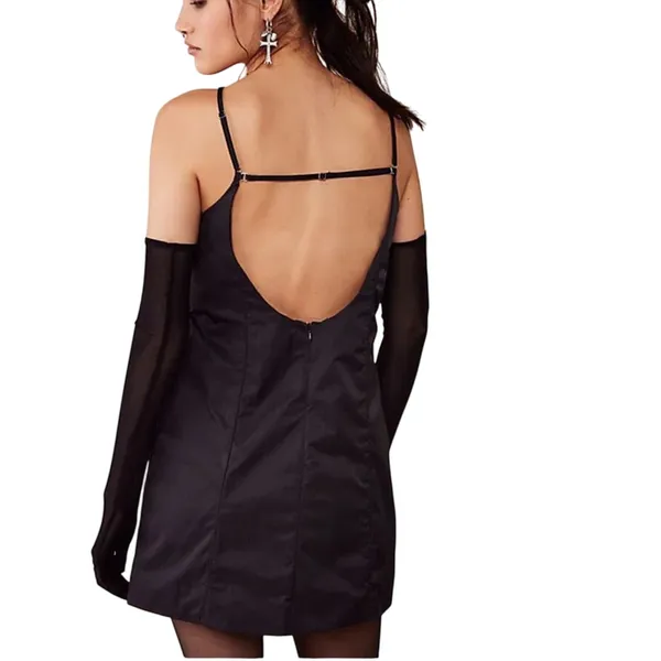 NWT Free People Marissa Little Black Dress Size Large Minimalist NYE Chic - Image 3