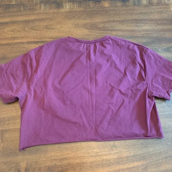 Alphalete Logo T-Shirt Crop Top Women’s Medium Purple Lifestyle Fit - Image 2