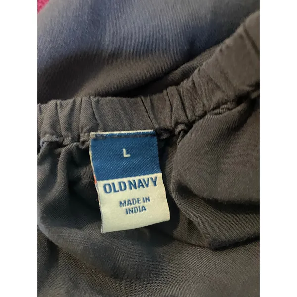OLD NAVY One Shoulder Midi Shift Dress Volcanic Blue Size Large L POCKETS - Image 3
