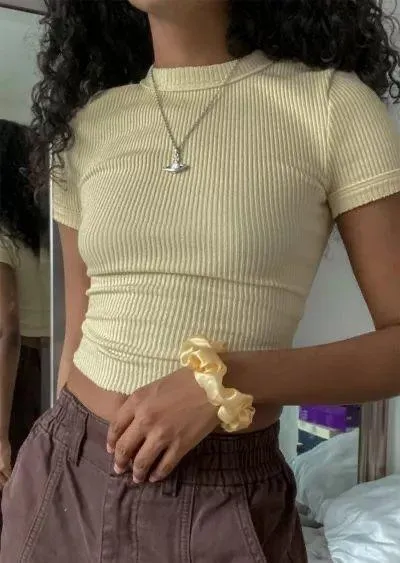 Urban Outfitters Yellow Crop Top - Image 2
