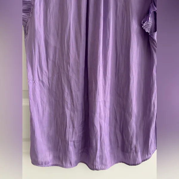 Current Air Ruffle Blouse Purple Lilac Size M - Image 11