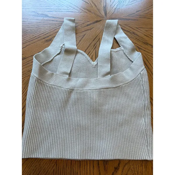 Abercrombie‎ Fitch Ribbed Knit Sweetheart Neck Crop Tank Top Size S - Image 5