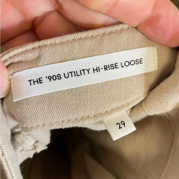 Aritzia DENIM FORUM The '90s Utility Hi-Rise‎ Loose Jean Humus Beige Size 29 - Image 6