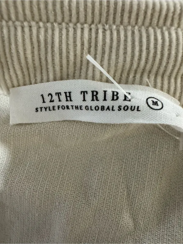 12th‎ tribe corduroy jacket-dress Medium Cream White - Image 7