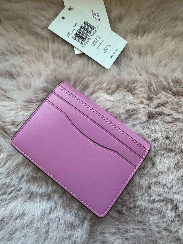 coach Bandit Card Case Brass/Fuschia Ch825 - Image 4