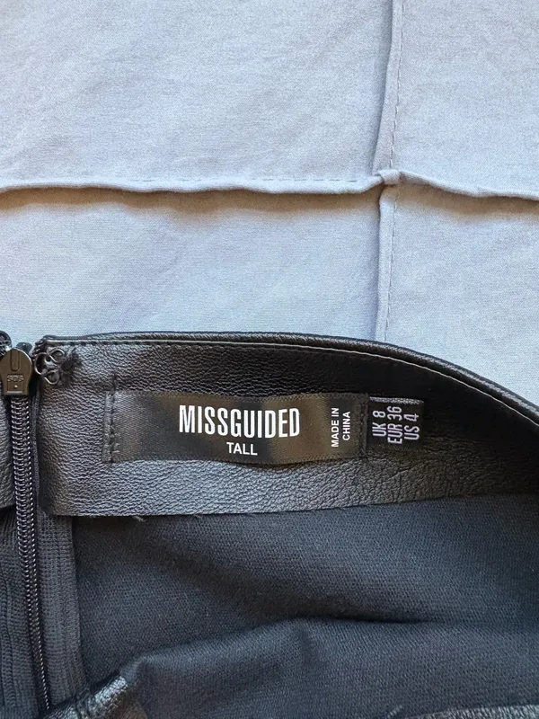 Missguided Leather Mini Skirt Faux - Image 3