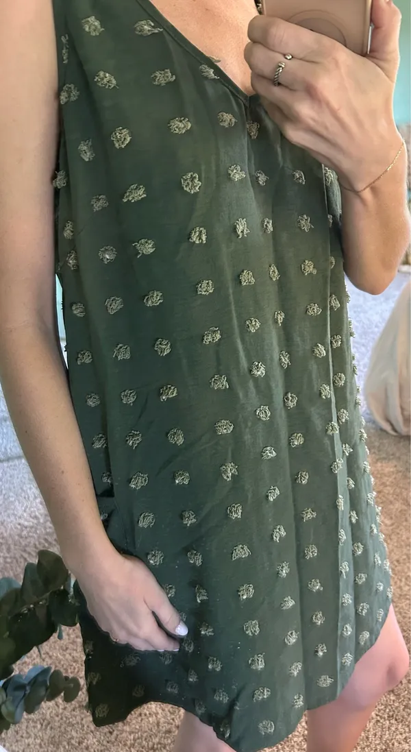 Green Polkadot Mini Dress - Image 4