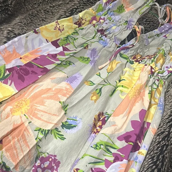 H&M Floral Summer Linen‎ Blend Maxi Dress Midi/Maxi Long - Image 4