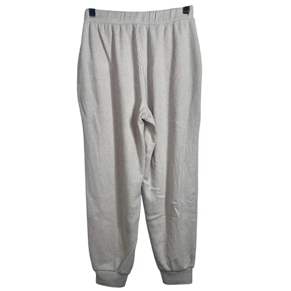 Abercrombie & Fitch Lounge Collection White Waffle Knit Jogger Sweatpants Sz XS - Image 2