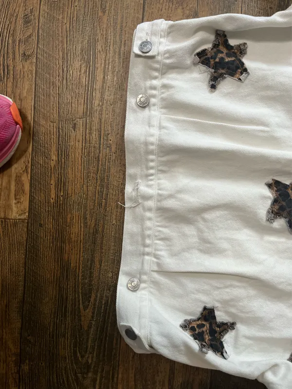 POL White Jean Jacket with Star Accents NWT - Image 8