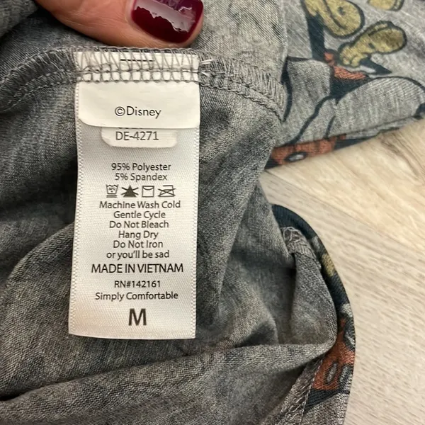 LuLaRoe Heather Gray with Mickey Mouse Disney Print 3/4 Sleeve Tee Medium - Image 10