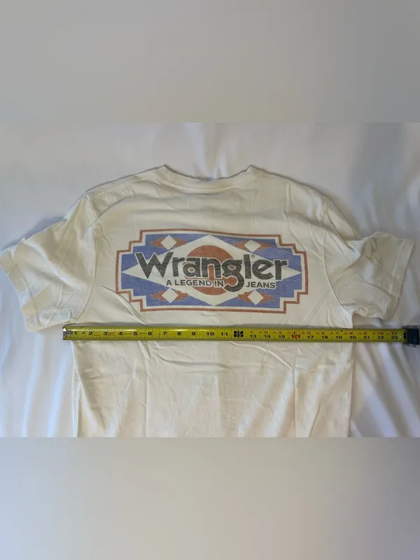 Wrangler Women’s Cream Short-Sleeve Logo Tee - Image 2