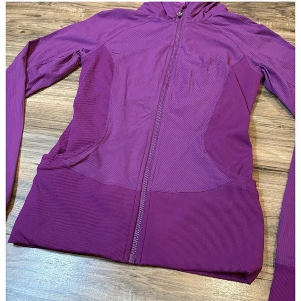 Lululemon In Flux Womens 10 Jacket Regal Plum Purple Reversible Full Zip Hoodie - Image 5