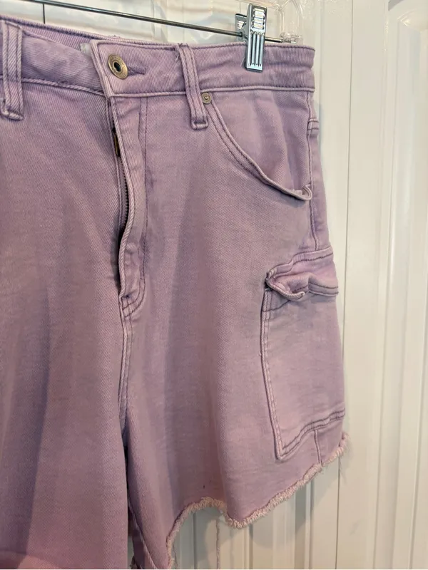 Special a purple cargo jean shorts size medium - Image 5
