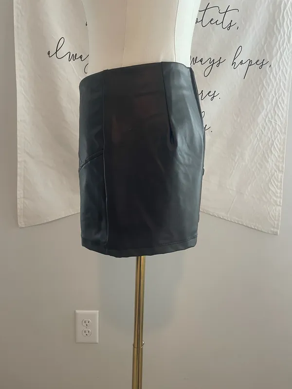 Altar'd State Faux Leather Skirt Mini Size XS - Image 2