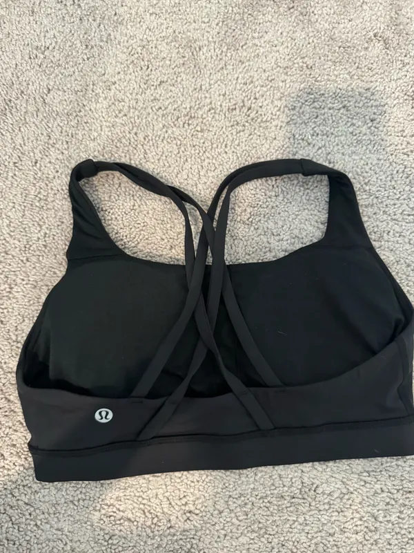 Black Lululemon Energy Bra  - Image 3