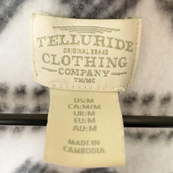 Telluride Clothing Company Aztec Print Quarter Zip Fleece Pullover Size Medium - Image 5
