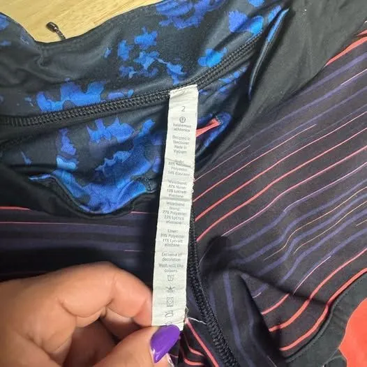 Lululemon Run: Speed Short 4-Way Stretch – Twisted Dune Alarming Black – Size 2 - Image 3