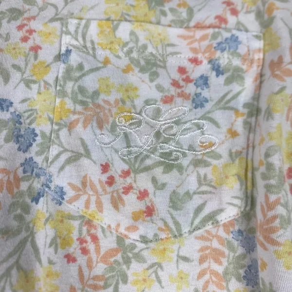 Lauren Ralph Lauren Pajama Shirt‎ Womens Large White Floral Print Top Sleepwear - Image 3