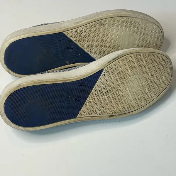 Rothy’s The Sneaker Slip On Shoes Womens Size 8 Blue/White Comfort Casual - Image 7