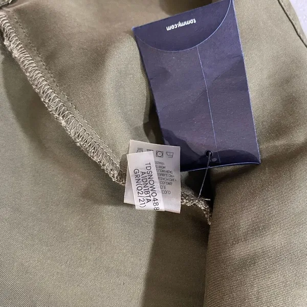 Tommy Hilfiger Olive Green Utility Shirt Dress NWT Size 2 - Image 12