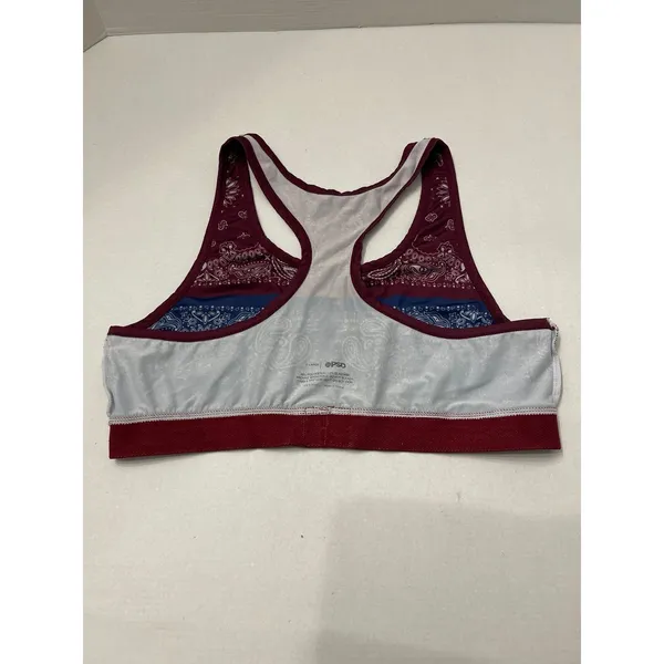 PSD Sports Bra Size XL Deep Red/ Blue - Image 4