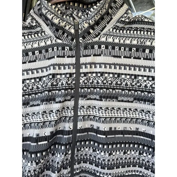Nike Pro Dri-FIT women Large Black White Pixel Geometric Quarter-Zip Pullover - Image 2