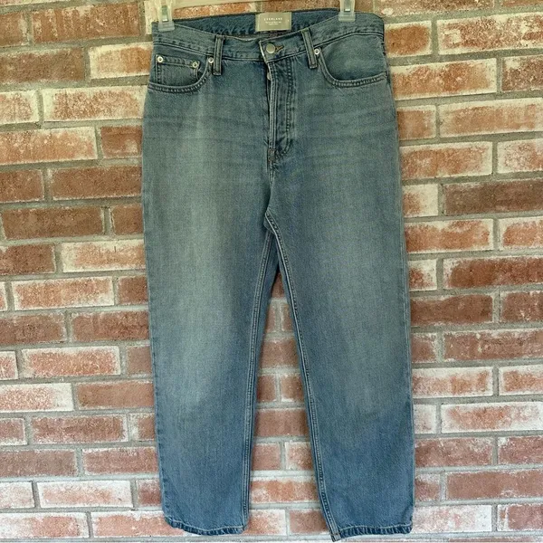 Everlane Summer Slouch Jeans Button Fly Relaxed Straight Women’s 25 Light Wash - Image 2