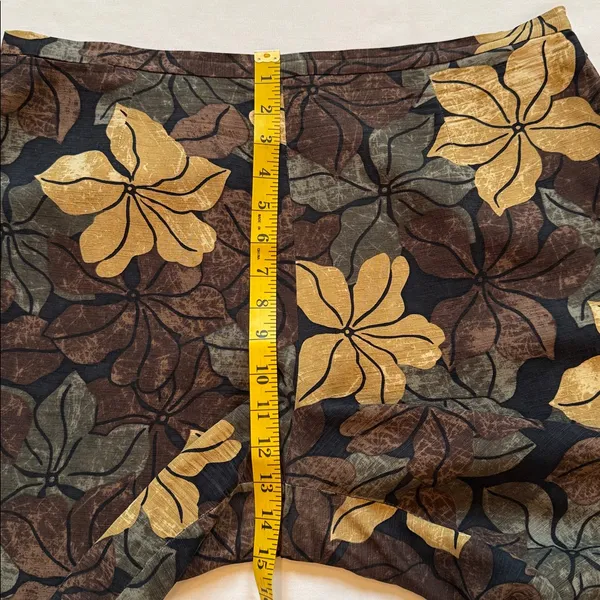 Tommy Bahama 100% Silk Tropical Floral Pants Wide Leg Resort Y2K Size 14 - Image 8