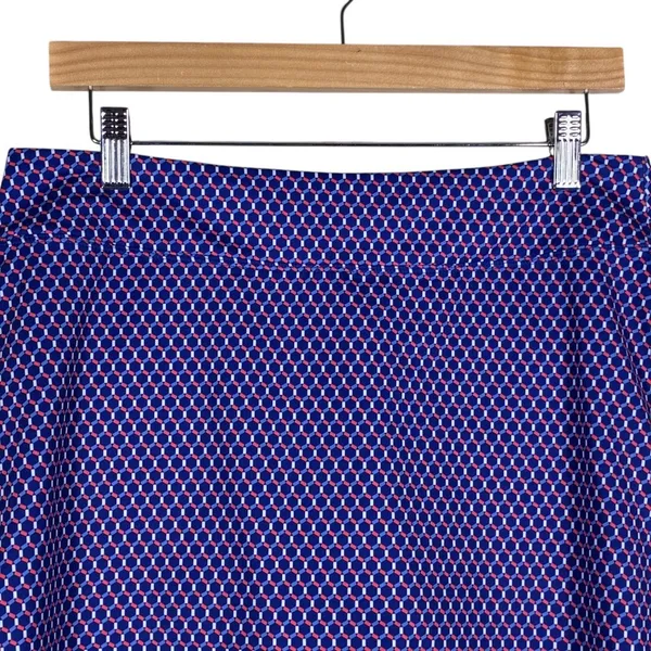 Nike Golf Dri-FIT Geometric Honeycomb Pleated Skort Blue Red Athletic Size M - Image 2