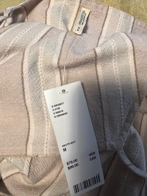 NWT Urban Outfitters Sicily Linen‎ Side Button Midi Dress Medium - Image 4