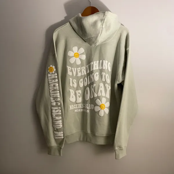 Everything Is Going To Be Okay Hoodie Size L - Image 3