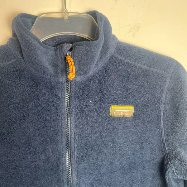 LL Bean Blue Fleece Jacket - Image 2