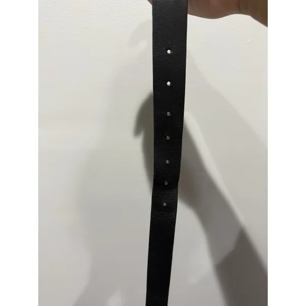 OBEY UNISEX LEATHER WAIST BELT COLOR BLACK AND SILVER BUCKLE‎ 43" Sz M - Image 9