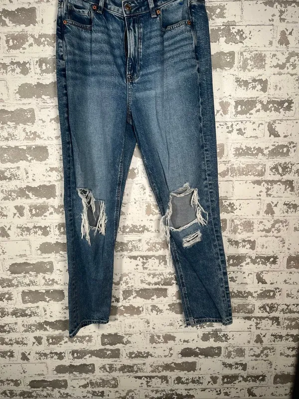 American Eagle | women denim distressed mom jean - Image 6