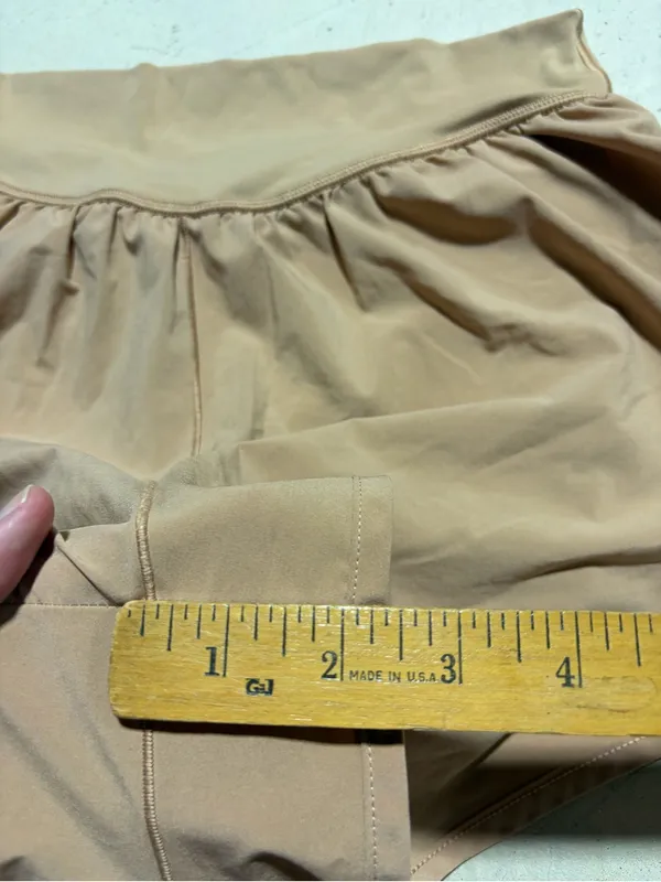 Aerie offline Women’s High-Waist Athletic Shorts in Taupe small - Image 7