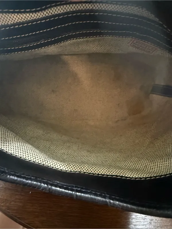 Vintage Dooney & Bourke Black Croc-Embossed Leather Hobo Shoulder Bag - Image 11