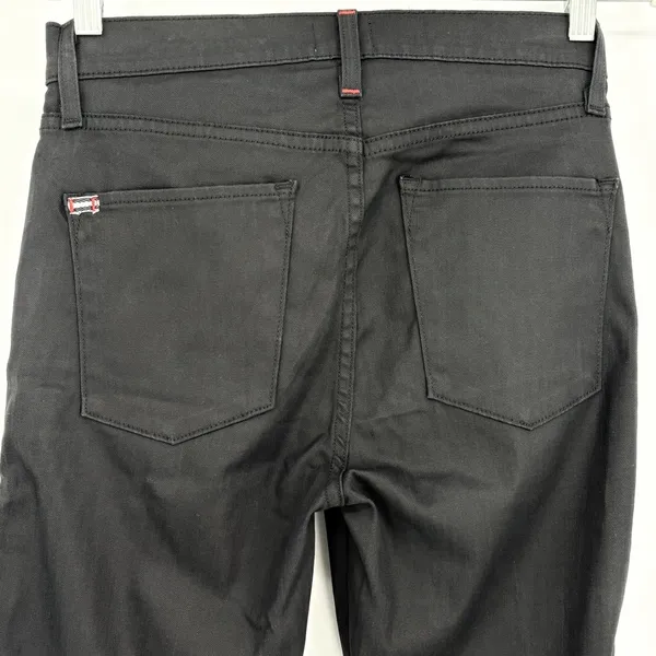 AO‎ LA by Alice + Olivia Black High Rise Pintuck Split Hem Skinny Jeans Sz 28 - Image 7