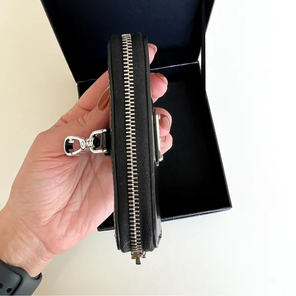 Prada Triangle-Shaped Mini Pouch in Black - Image 4