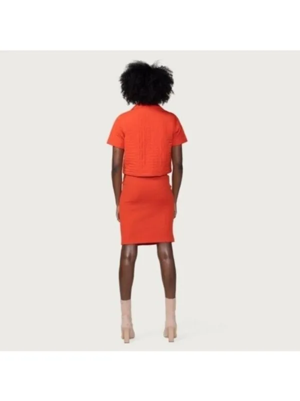 NWT [SET] Honor The Gift Service Mini Dress S Red Ribbed Oversized Monogram - Image 3