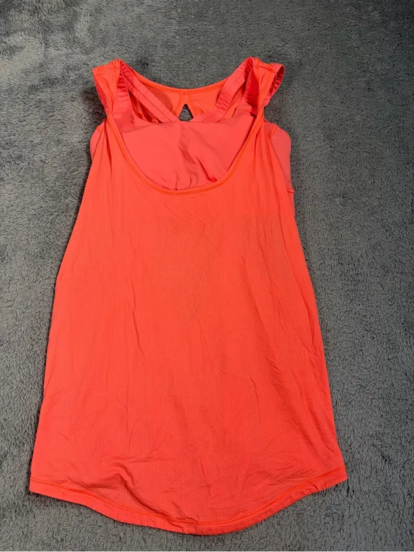 Lululemon Coral Sleeveless Active Tank Top with built in bra 4 - Image 2
